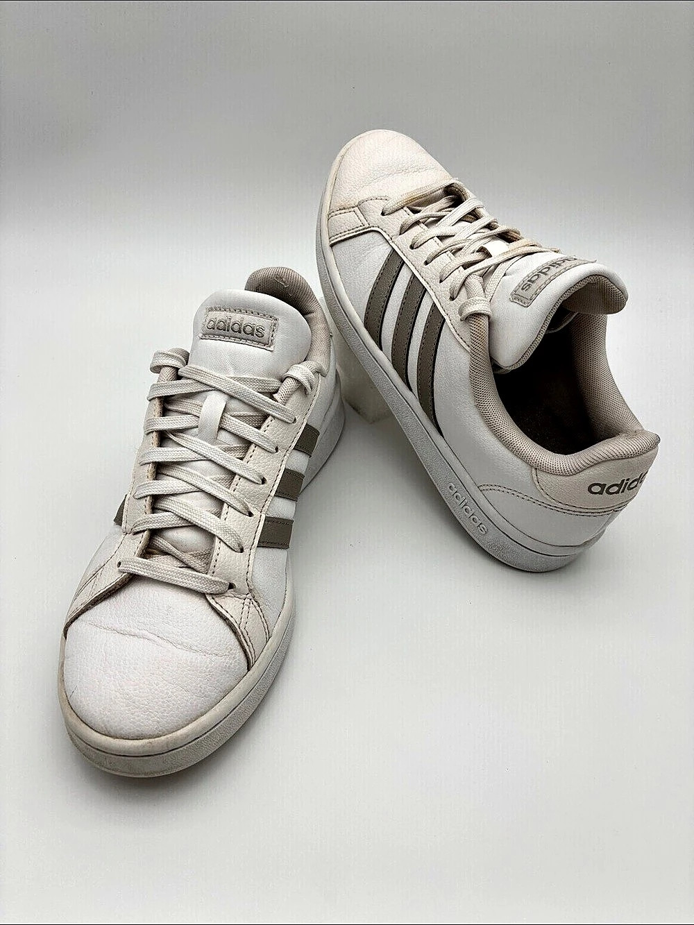 Adidas Grand Court Sneakers Dash Grey/White Women’s 9 Used #803